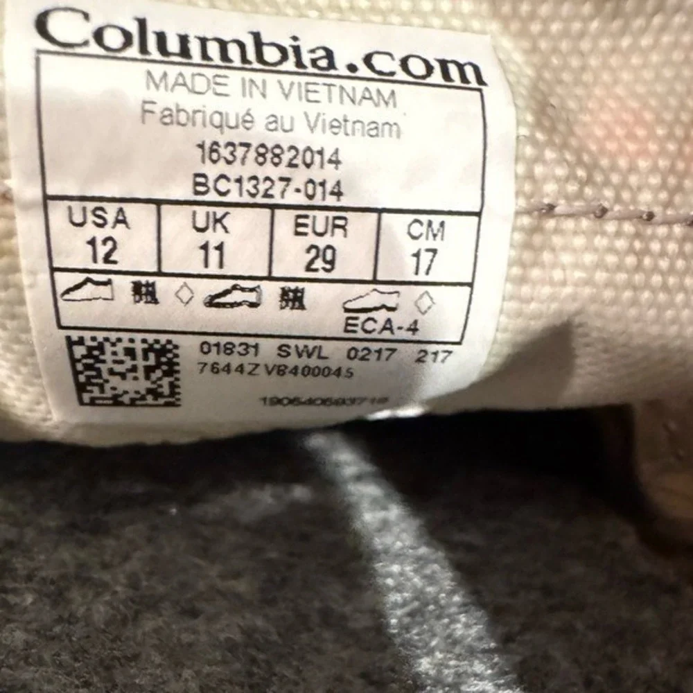 Columbia Powderbug Plus II Kids Snow Boots Waterproof Camo Orange Black BC132712